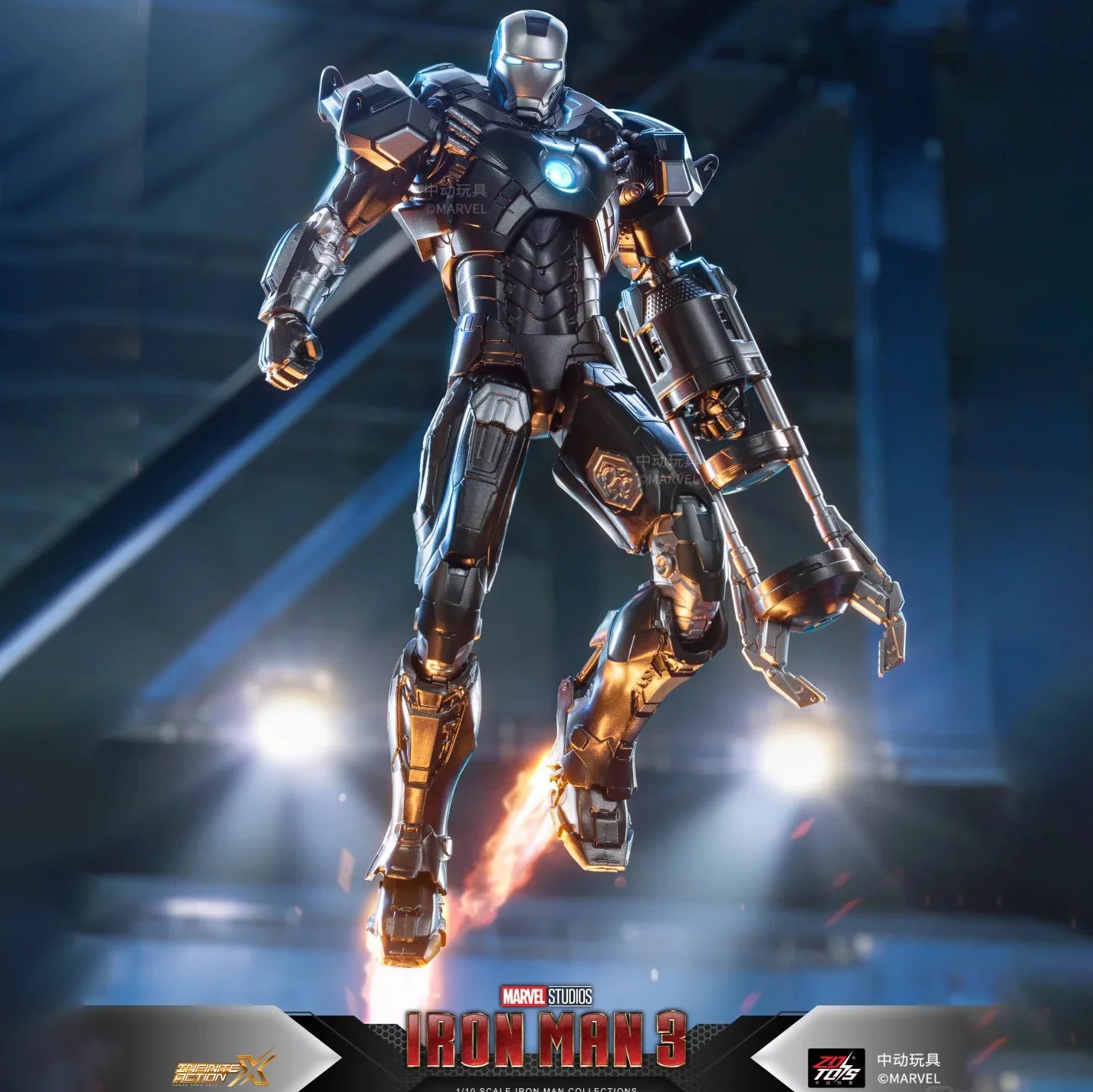 ZD Toys Iron Man MK39 Starboost Figur – Teal-Variante