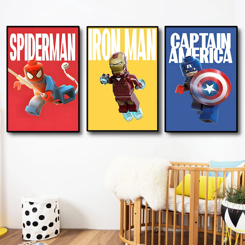 Poster Avengers Thor - Chibi-Stil Grauer Hintergrund