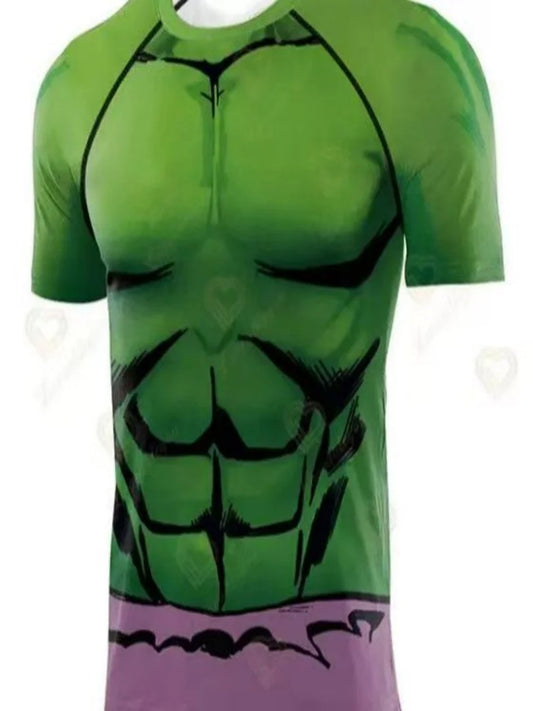 Kompressions-Shirt Hulk - Grüner Muskel-Torso