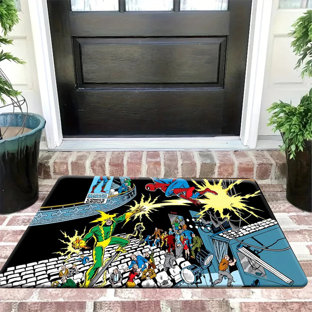 Marvel Avengers Teppich – Mehrfarbiges Comic-Mosaik-Design