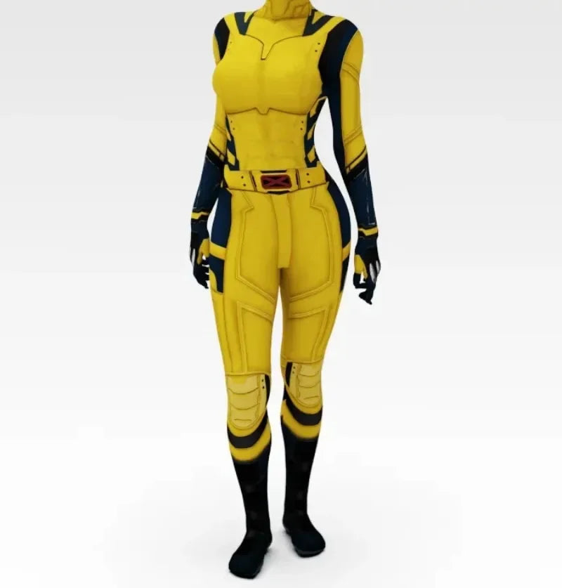 Wolverine-Kostüm - Gelber und marineblauer Overall