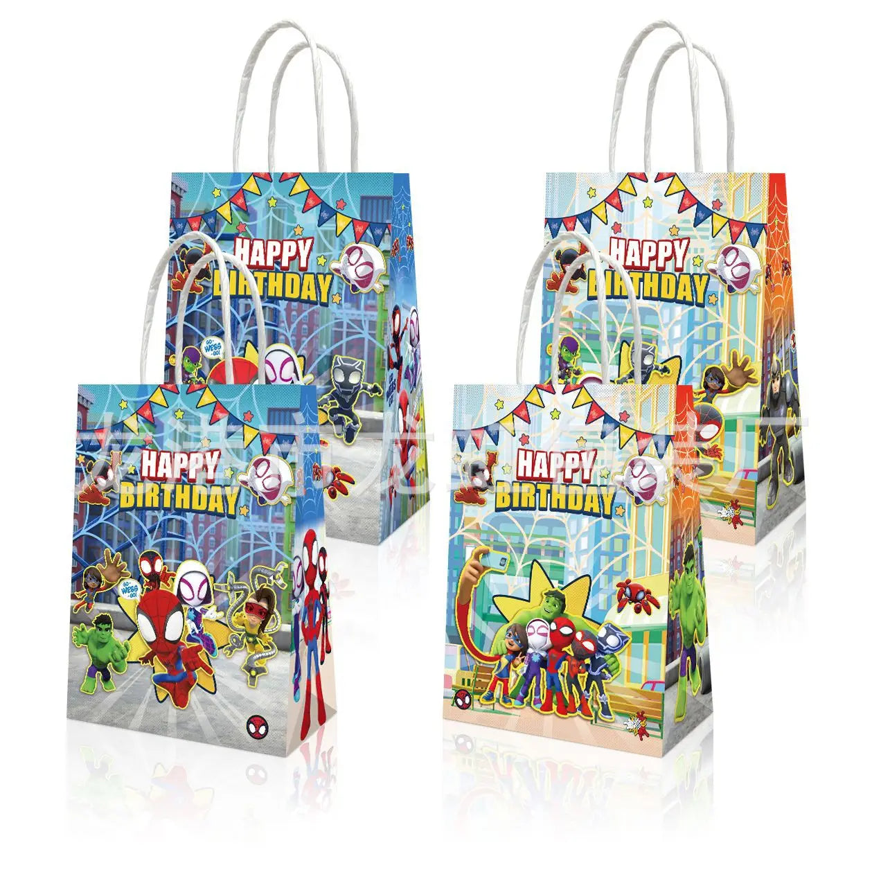 Geschenktüte Kraftpapier Spider-Man Team - Geburtstag