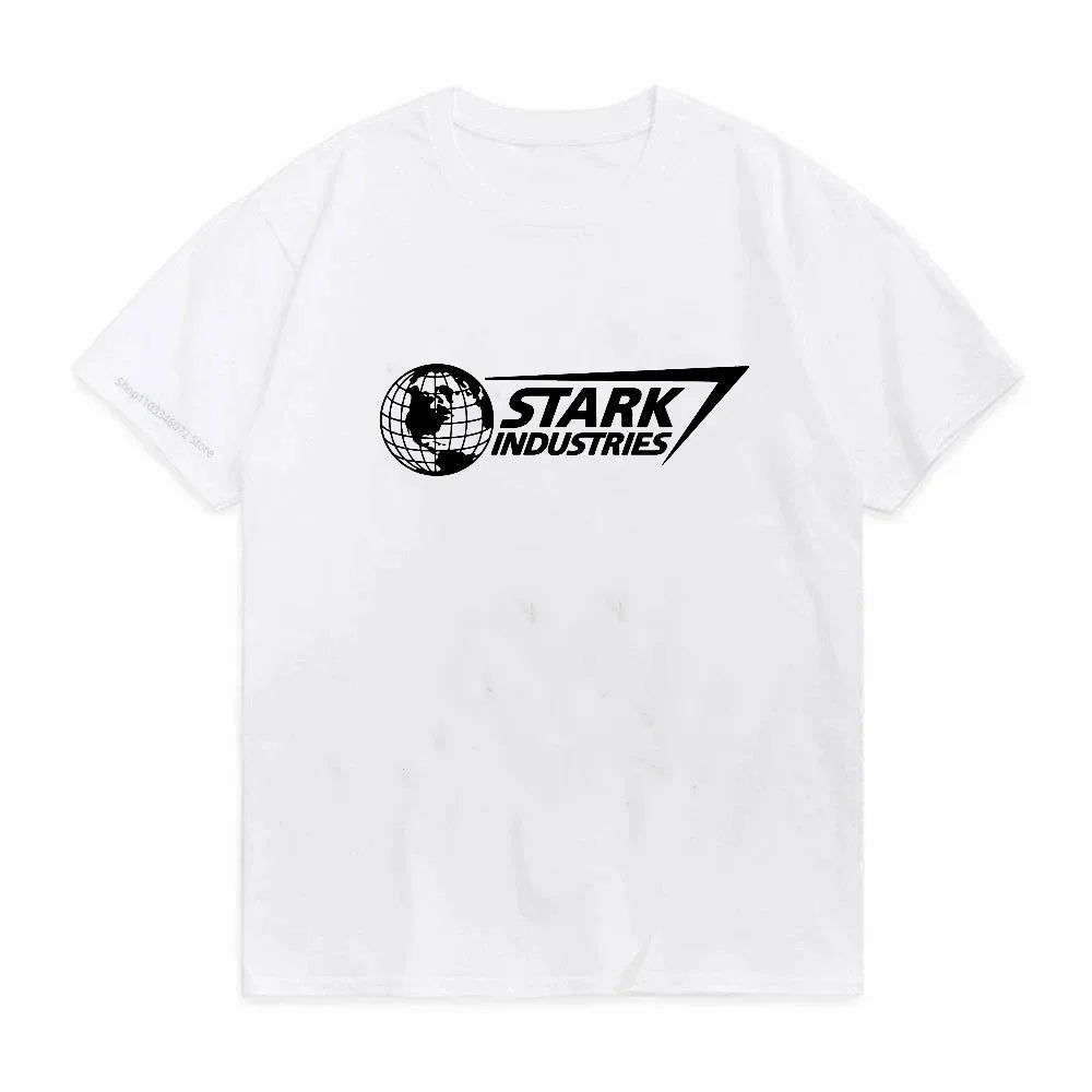 T-Shirt Stark Industries – Logo Schwarz Oversize