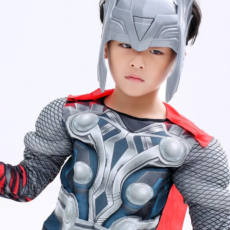Avengers Thor Kostüm - Kinder Cosplay mit Hammer und Helm