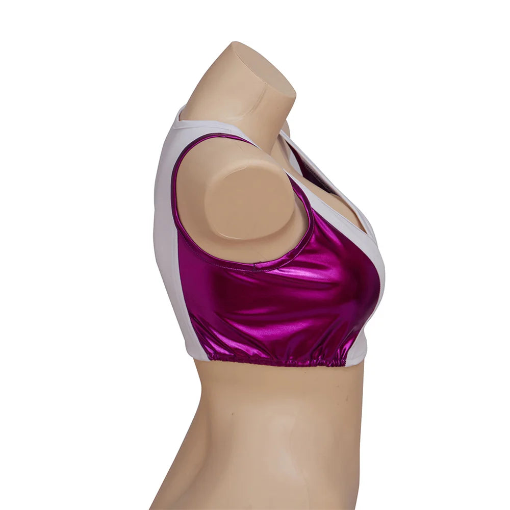 She-Hulk Sport-BH – Weißes und lilafarbenes Crop-Top