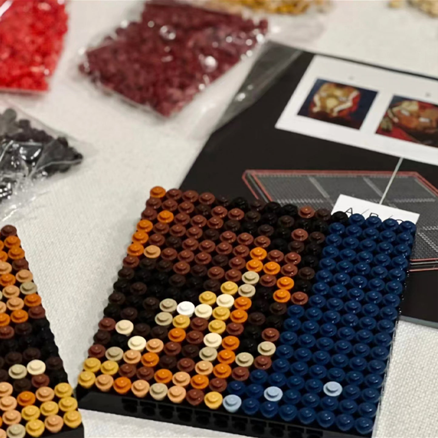 Avengers Iron Man Ziegelsteinfigur – 3D Pixel Wandporträt