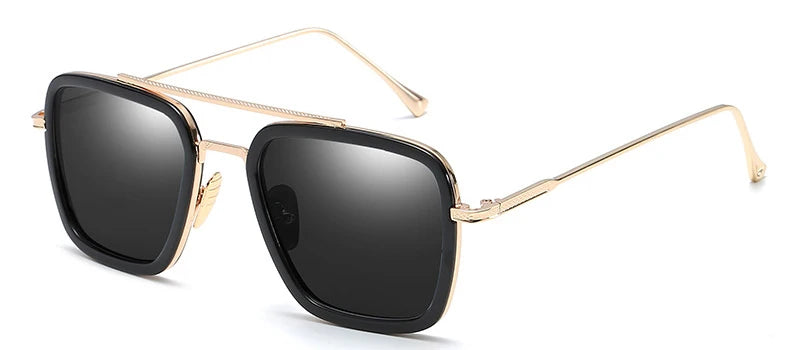 Avengers Iron Man Brille – Edith-Stil Schwarze undurchsichtige Gläser