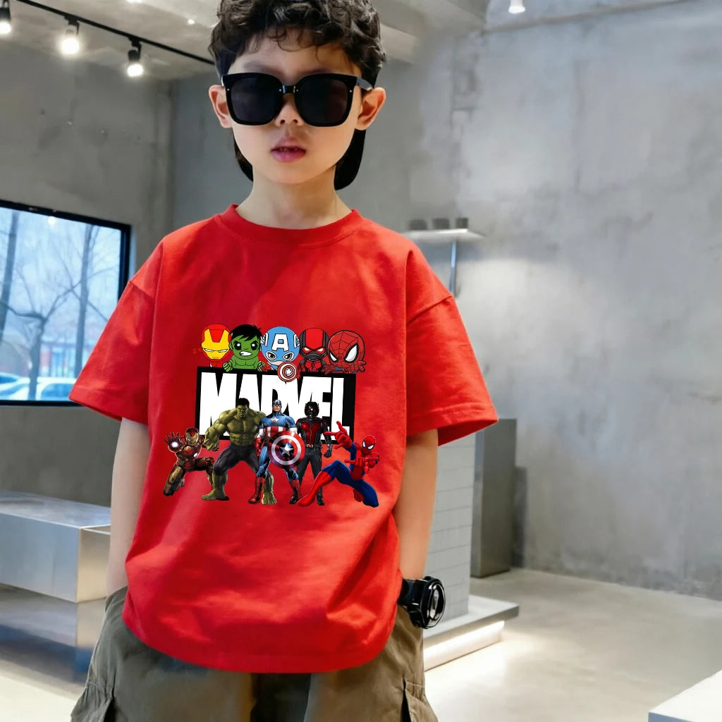 Kinder T-Shirt Marvel - Chibi Gruppe Bunt