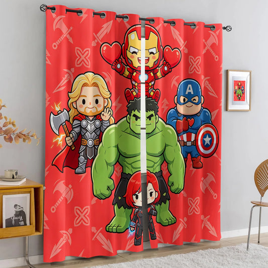 Avengers Chibi-Vorhänge – Verdunkelungsrot
