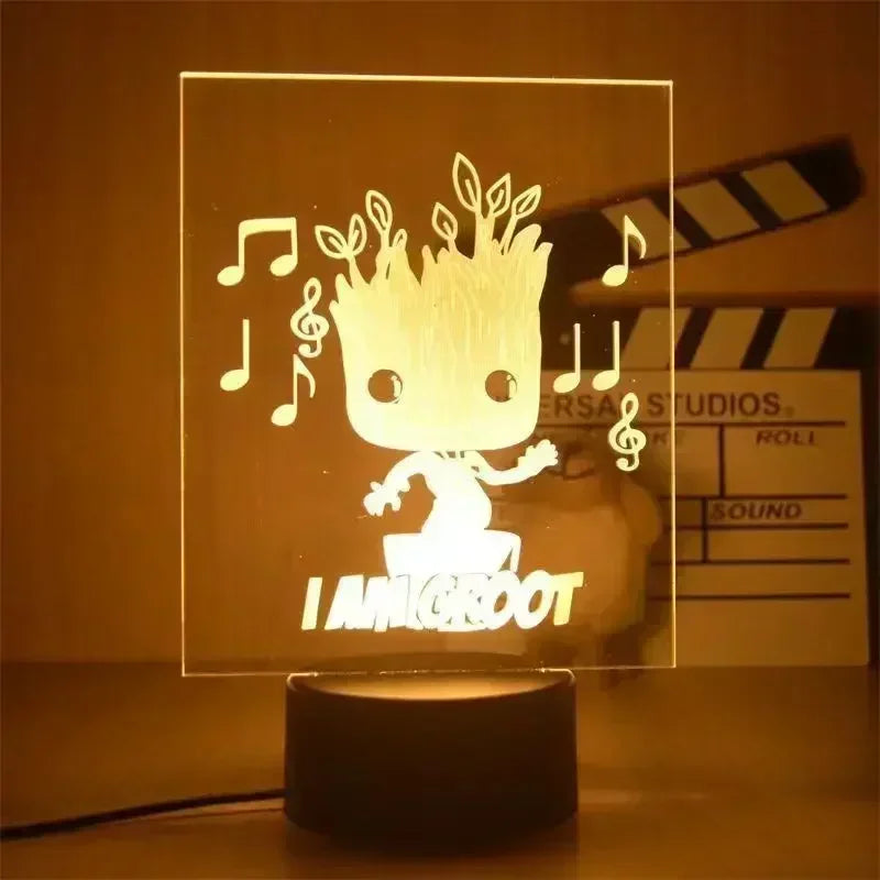 LED Avengers Groot Lampe - 3D Musik 18cm