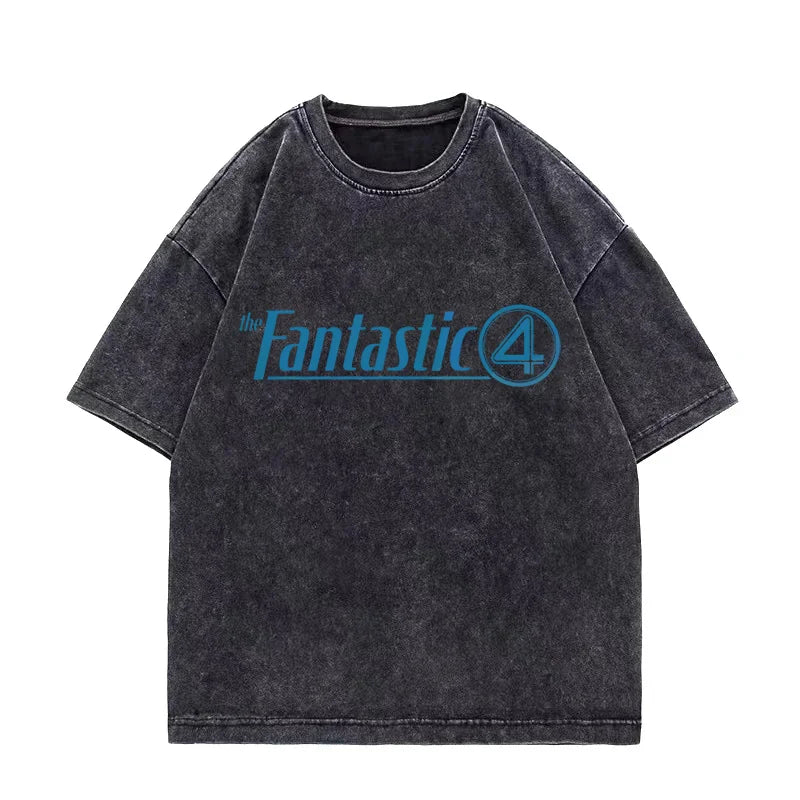 T-Shirt Die Fantastischen Vier – Verwaschen Schwarz Team Lounge Oversize