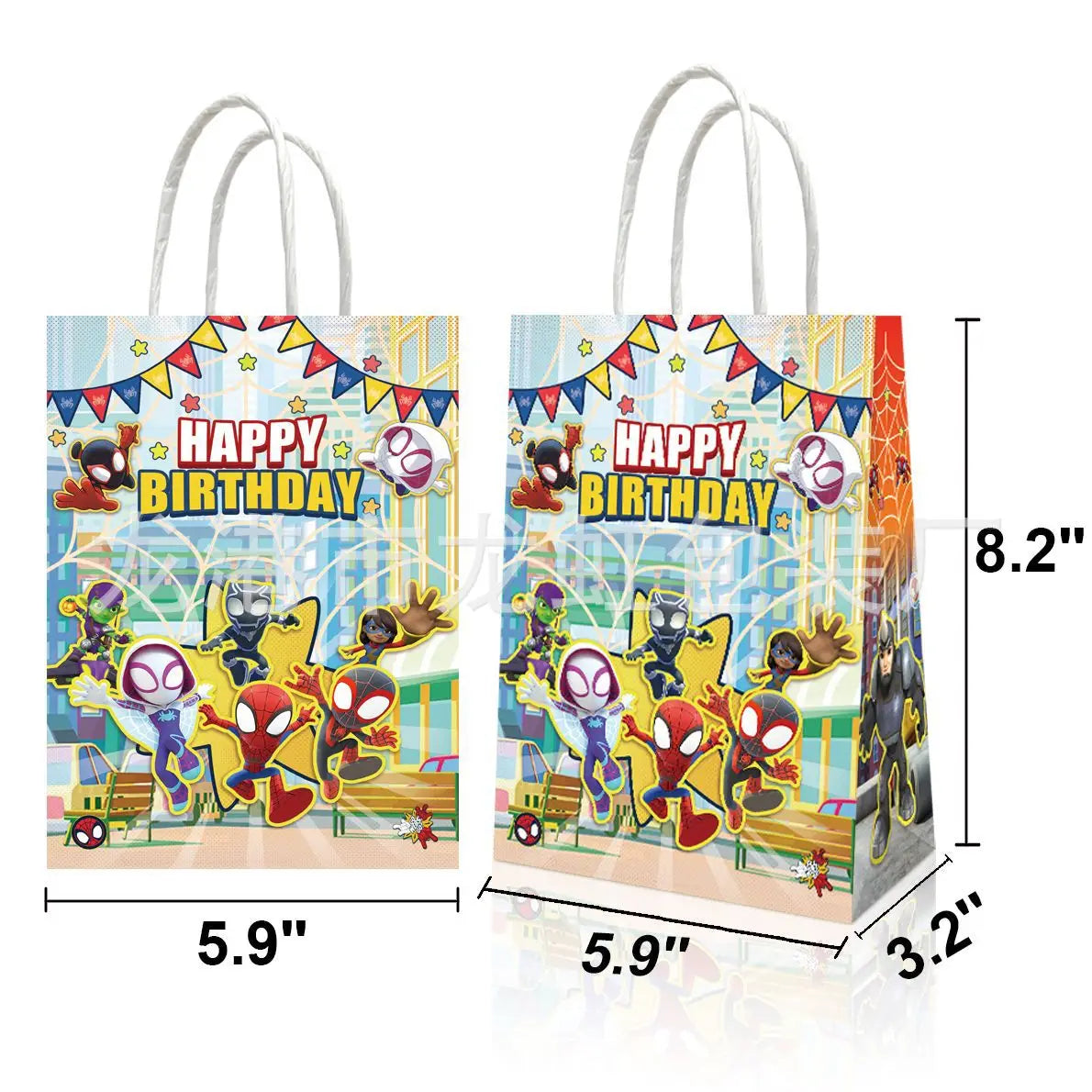 Geschenktüte Kraftpapier Spider-Man Team - Geburtstag