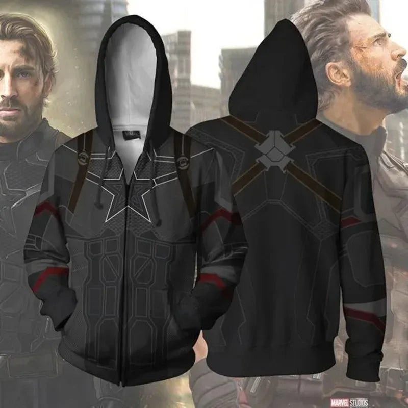 Avengers Captain America Kapuzenpullover - 3D Cosplay Hoodie