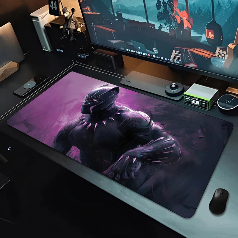 XXL Gaming Mousepad Black Panther - Schwarz Monochrom Schreibtisch