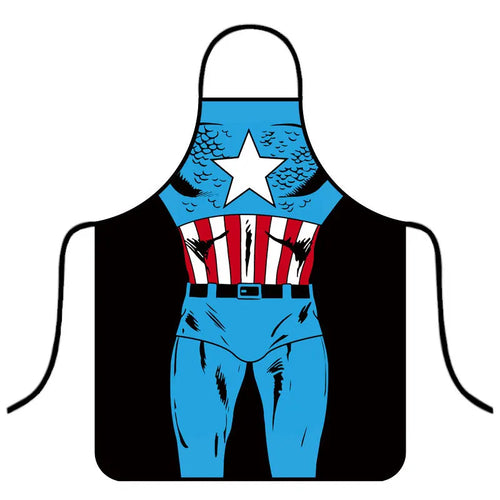 Schürze Avengers Captain America - Oberkörper Blau Rot Weiß