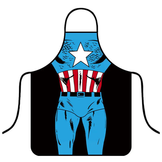 Schürze Avengers Captain America - Oberkörper Blau Rot Weiß