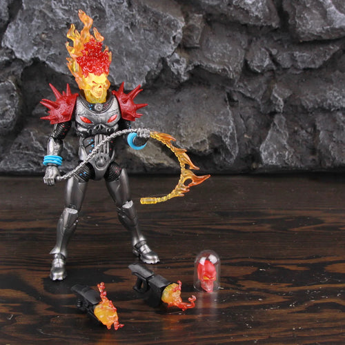 Ghost Rider Cosmic Figur – Flammender Kopf mit Peitsche