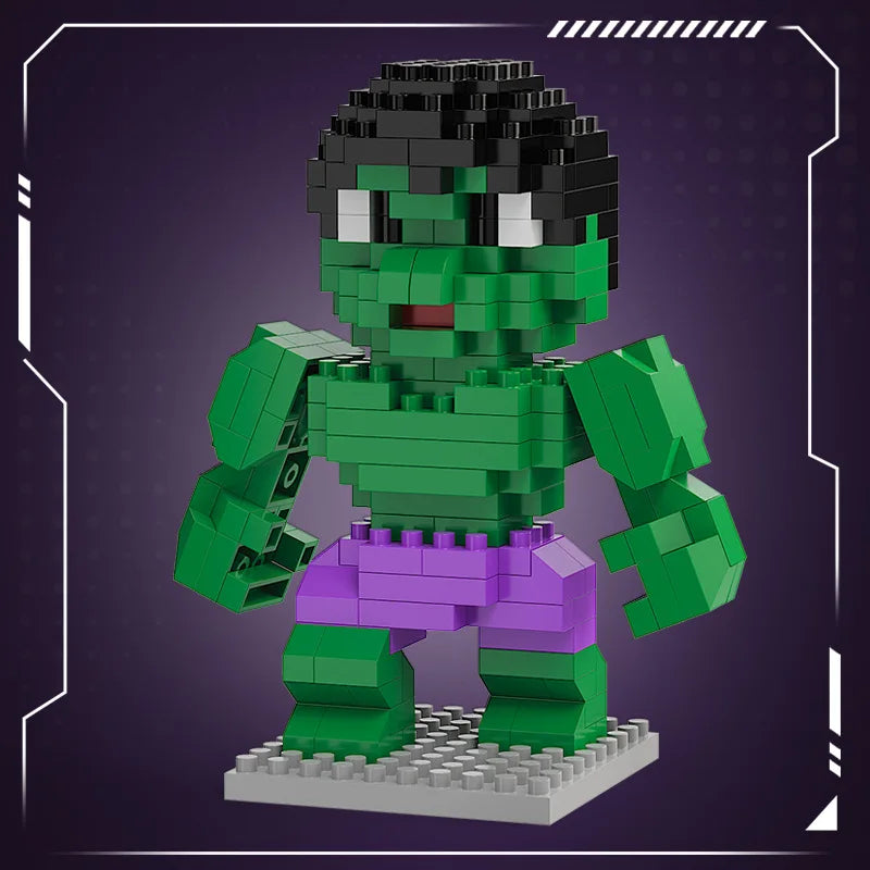 Avengers Chibi Hulk Bausteine – Grün Violett