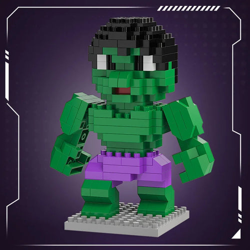 Avengers Chibi Hulk Bausteine – Grün Violett