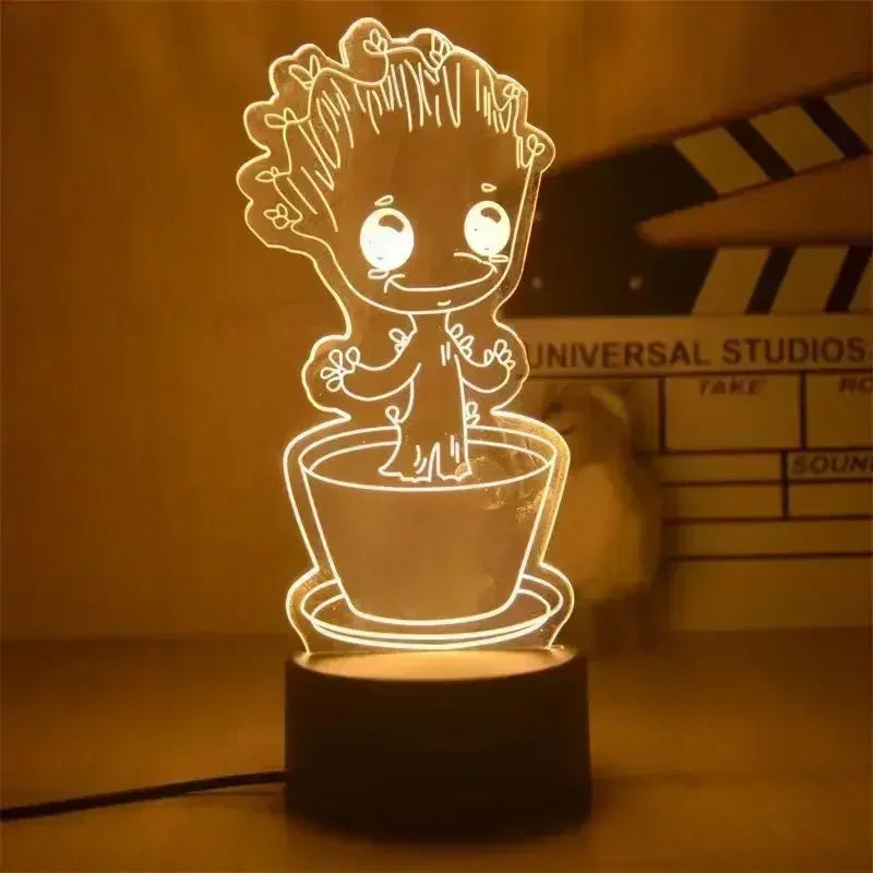 LED-Lampe Avengers Baby Groot - 3D-Topf 18cm