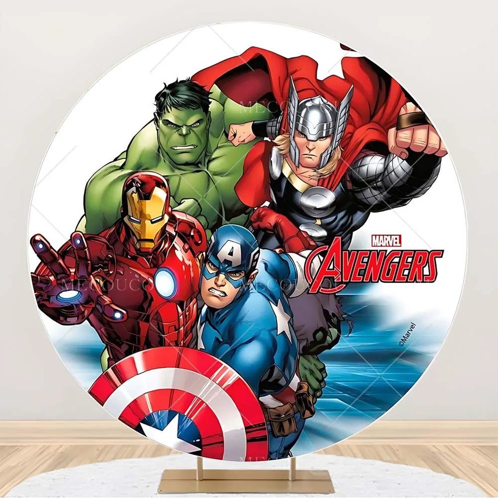 Runder Avengers-Hintergrund - Helden-Geburtstagsdeko
