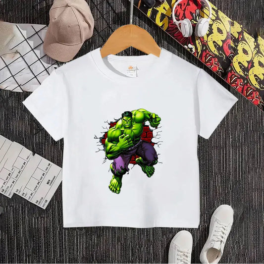 T-Shirt Kinder Hulk - Durch Mauer brechend Weiß