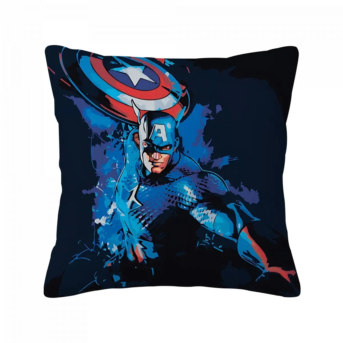 Kissenbezug Captain America – Blaues Vektor-Artwork
