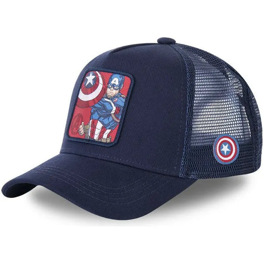 Captain America Kappe - Marineblau und Rot