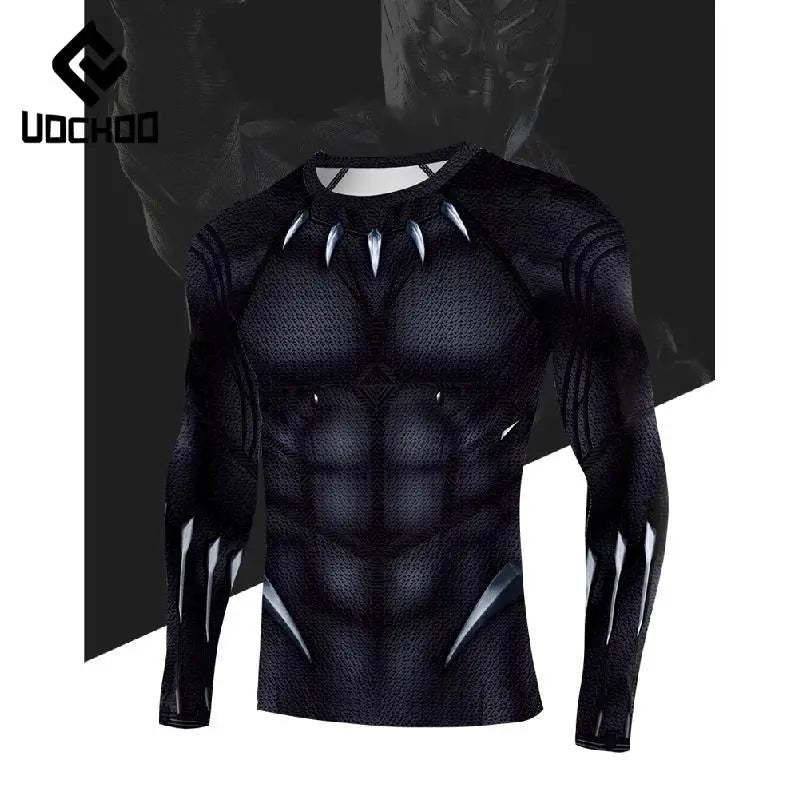 Black Panther Kompressions-T-Shirt - Krallen-Schuppen-Design