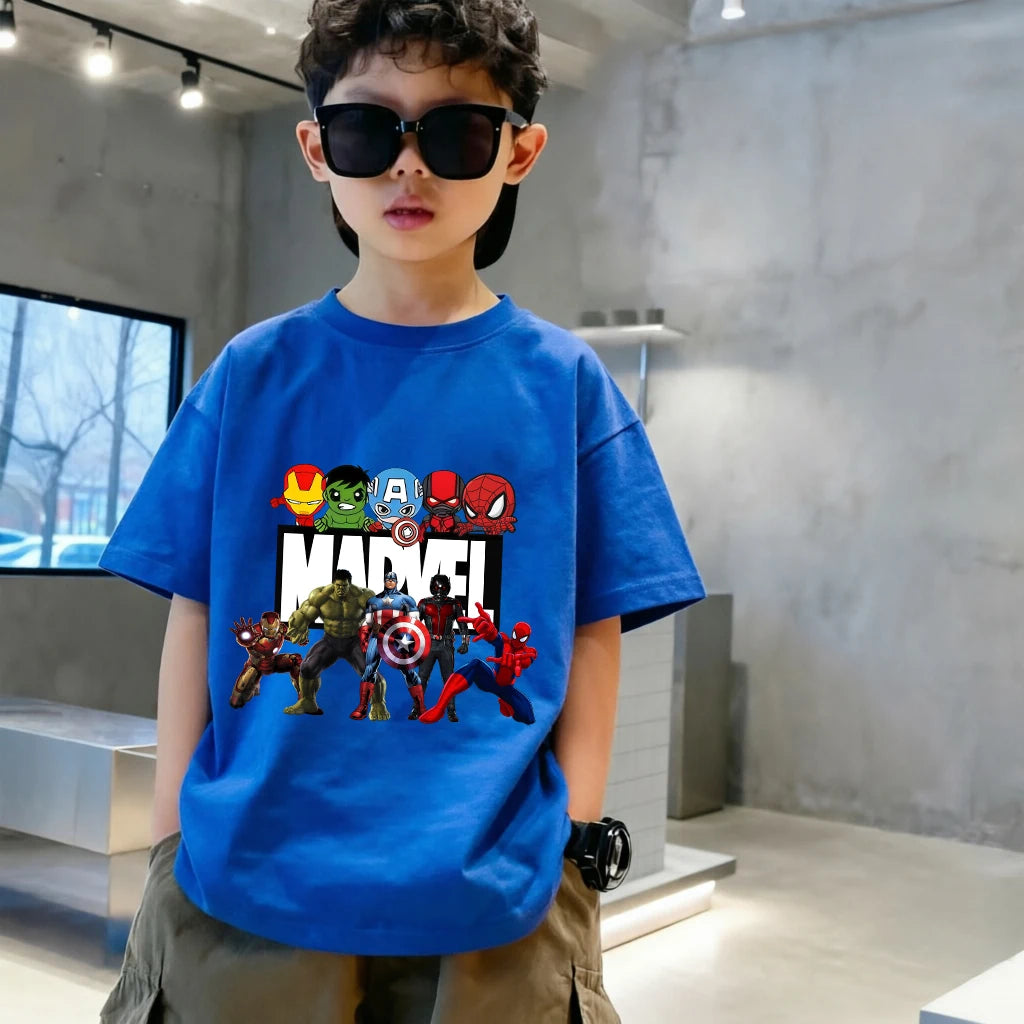 Kinder T-Shirt Marvel - Chibi Gruppe Bunt