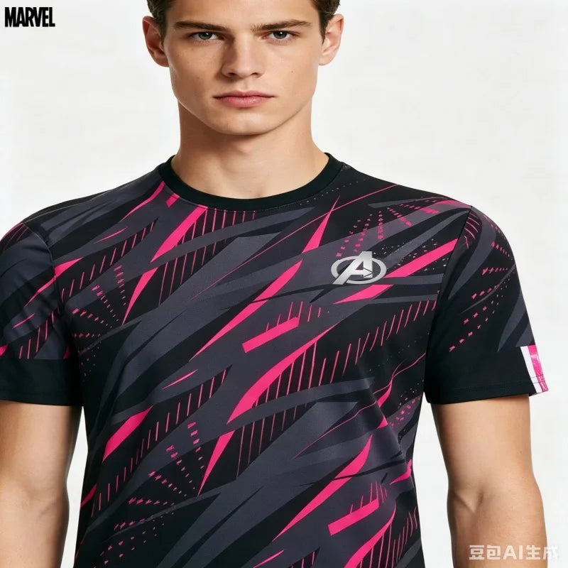 Sport-Trikot Avengers für Herren - Schnell trocknend Rosa Schwarz