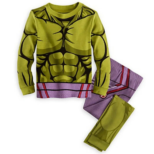 Schlafanzug Kinder Avengers Hulk - Grüner Muskel-Torso