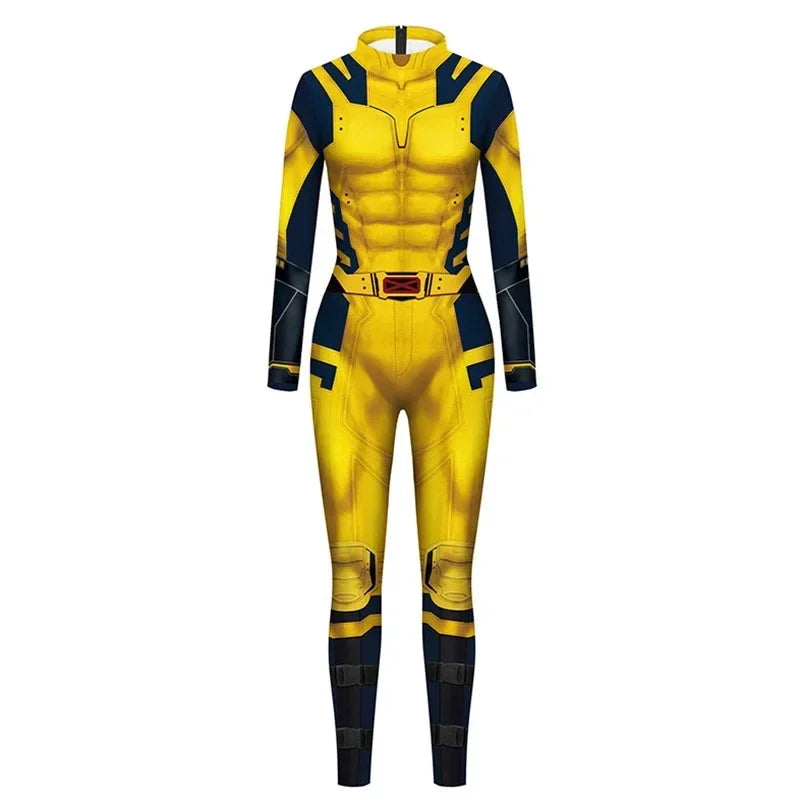Wolverine-Kostüm - Gelber und marineblauer Overall