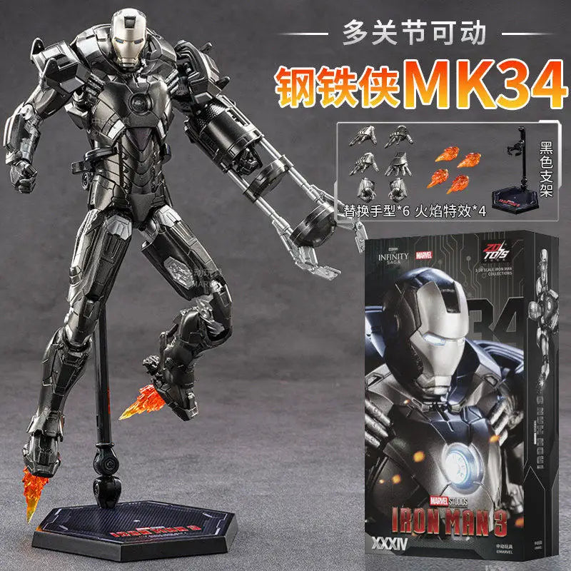 ZD Toys Iron Man MK34 Figur - Tony Stark Actionfigur