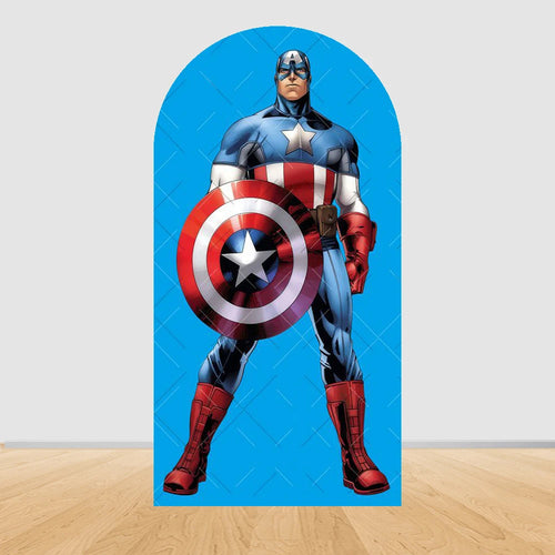 Party-Hintergrund Avengers Captain America - Unifarben Blau