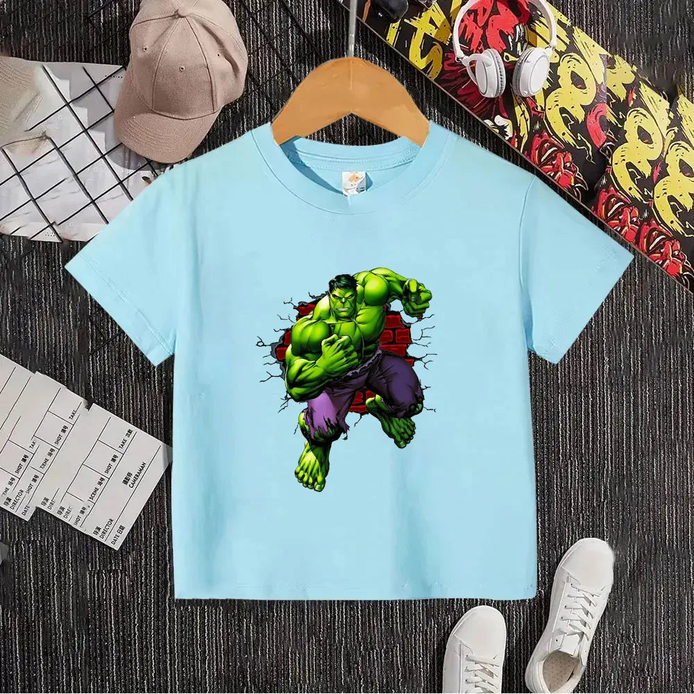 T-Shirt Kinder Hulk - Durch Mauer brechend Weiß