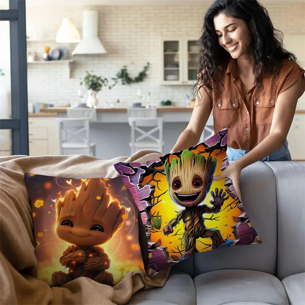 Kissenbezug Baby Groot – Entzündetes Streichholz Holzscheite