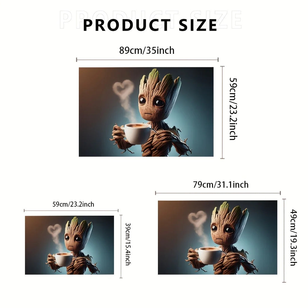 Antirutsch-Badteppich Groot Marvel mit 3D-Motiv