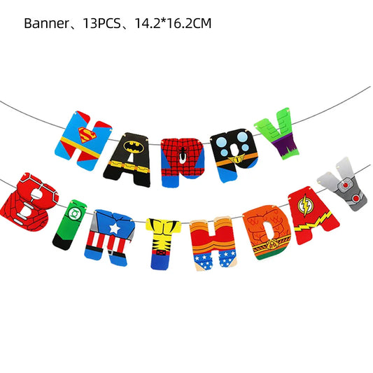 Avengers Geburtstag Dekoration - Wimpelkette