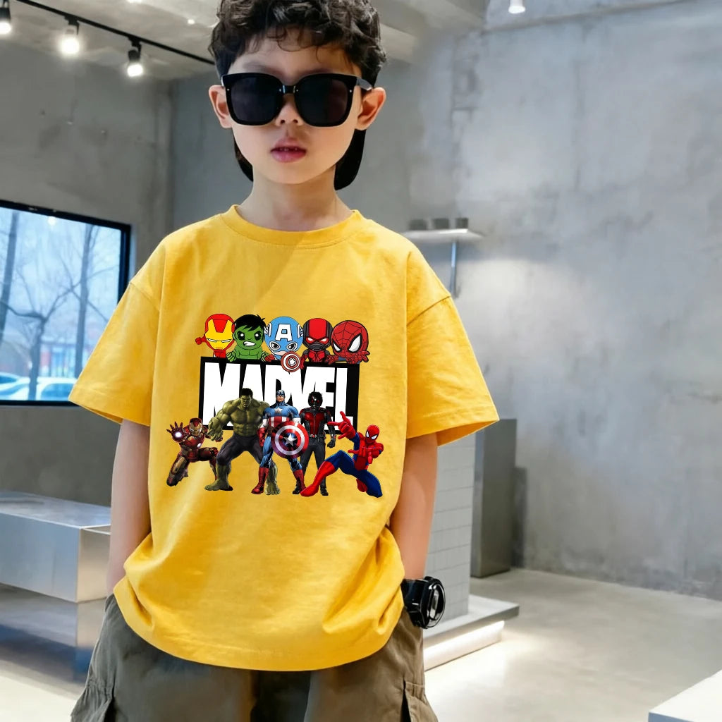 Kinder T-Shirt Marvel - Chibi Gruppe Bunt