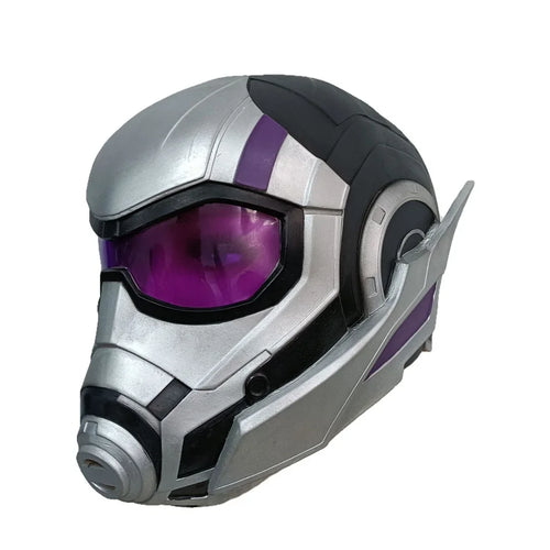 Ant-Man and the Wasp Cosplay-Helm - Silber und Schwarz mit violetter Blende