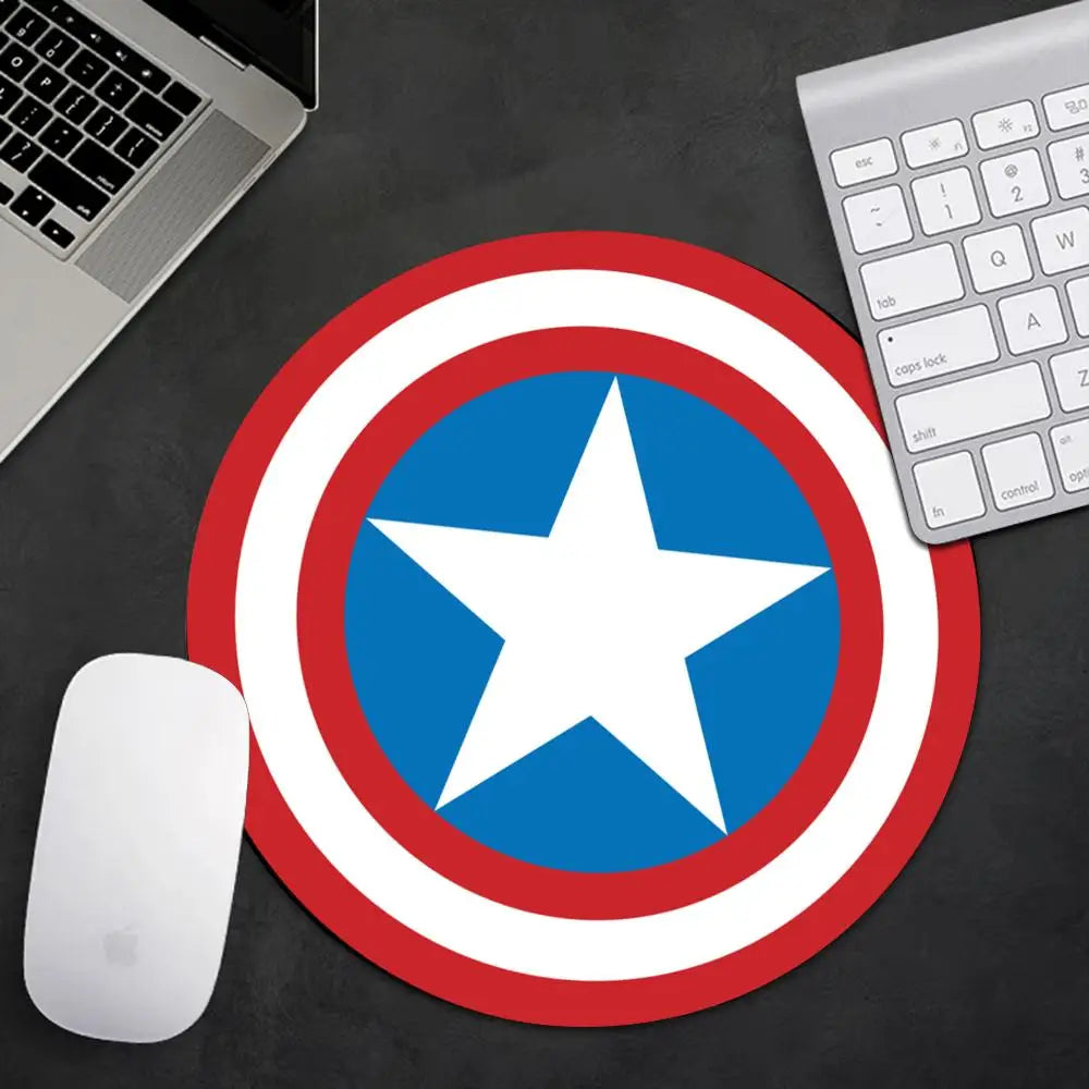 Avengers Captain America Mauspad - Rundes blaues Schild
