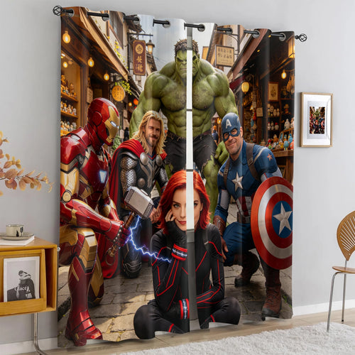 Avengers Superhelden Vorhänge - Grüner Hulk Verdunkelungsstoff