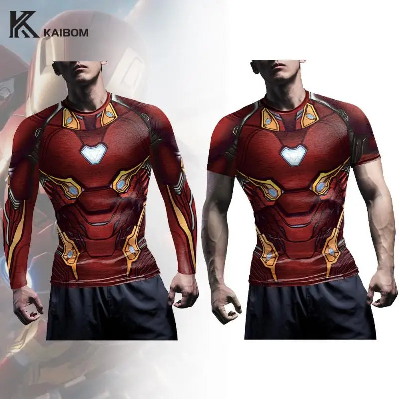 Kompressions-T-Shirt Iron Man - Kurze Ärmel Rote Rüstung