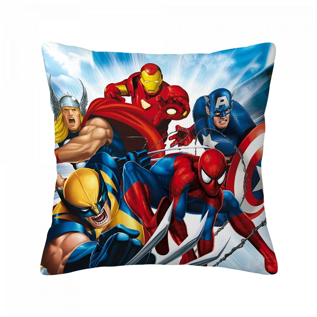 Kissenbezug Avengers Gruppe – Comic Action Fünf Helden