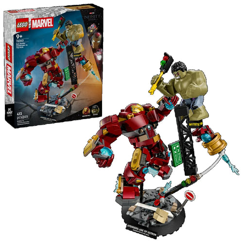 LEGO Marvel 76343 – Hulkbuster gegen Hulk, epischer Kampf, 413 Teile