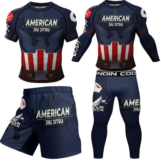 Jiu-Jitsu Set Captain America - Schild und Marineblauer Adler