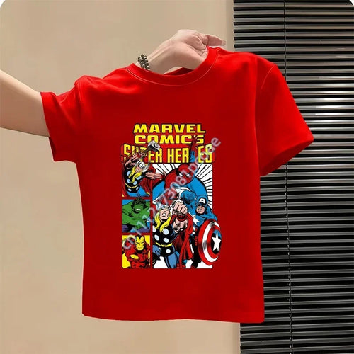 Kinder T-Shirt Avengers - Rotes Gruppen-Design