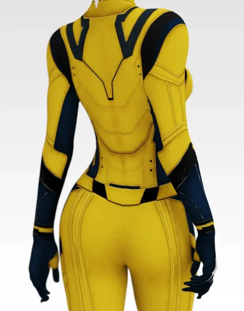 Wolverine-Kostüm - Gelber und marineblauer Overall
