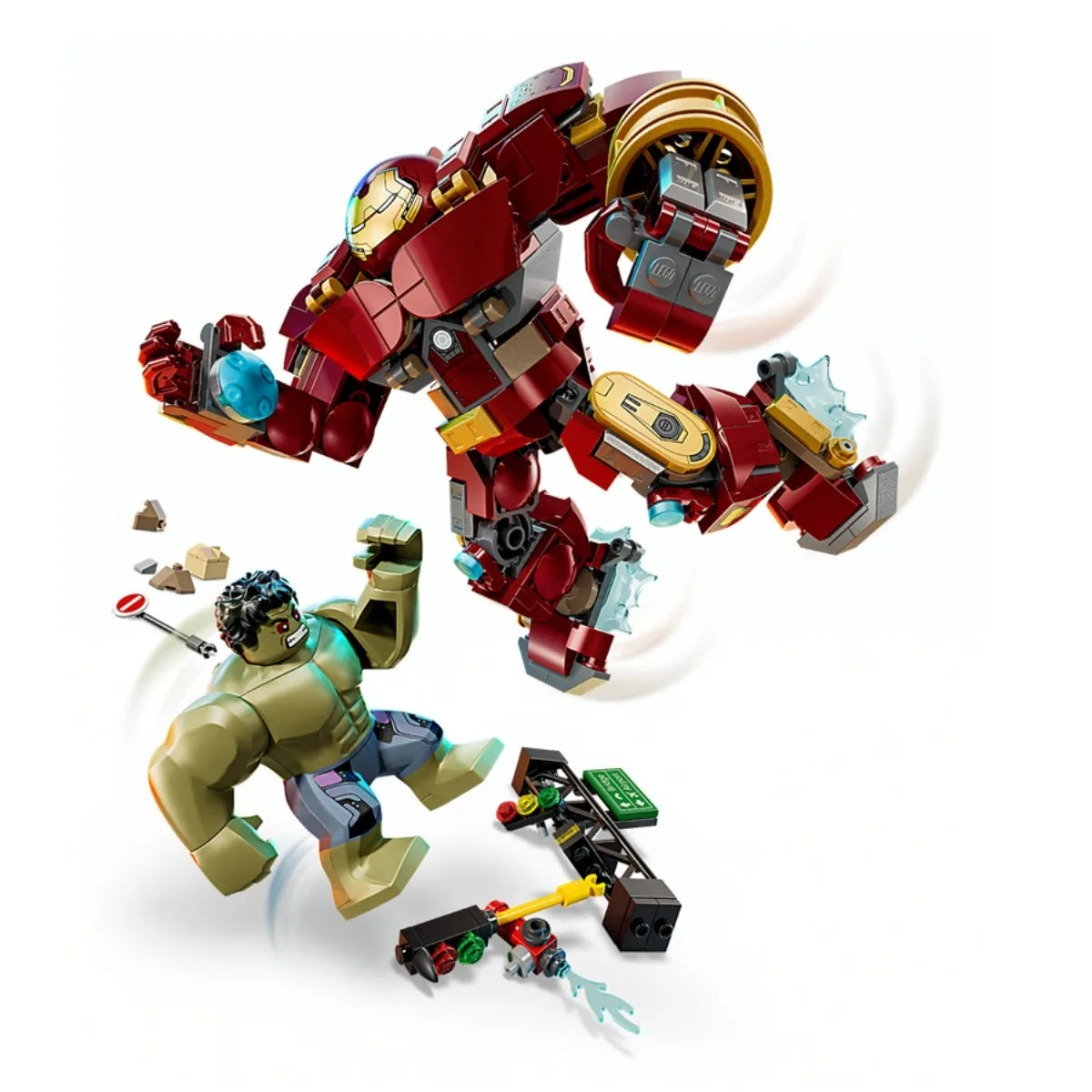 LEGO Marvel 76343 – Hulkbuster gegen Hulk, epischer Kampf, 413 Teile